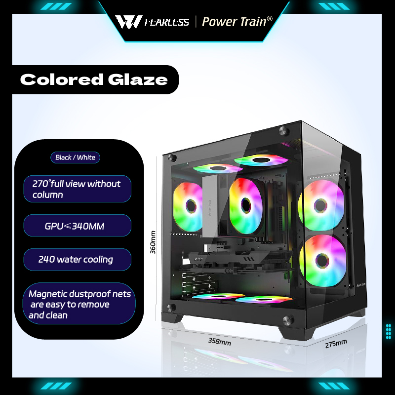 Retro Gaming Pc Case - パワートレイン カラード グレーズ MATX ゲーミングPCケース ITX