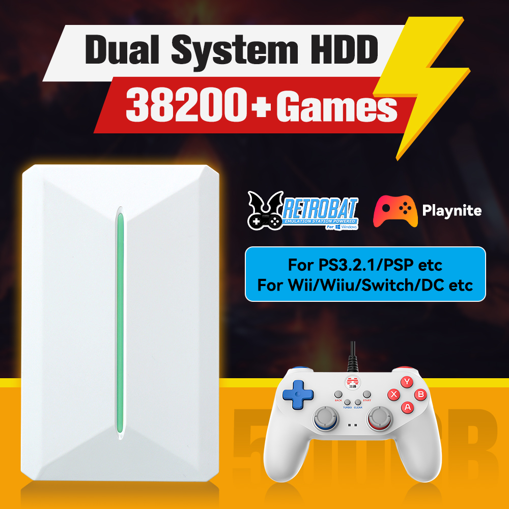 Retro Gaming Kiosk - Retrobat&Playnite システム HDD レトロゲームコンソール PS3/PS2/WIIU/WII/Switch/MAME 50+エミュレータ