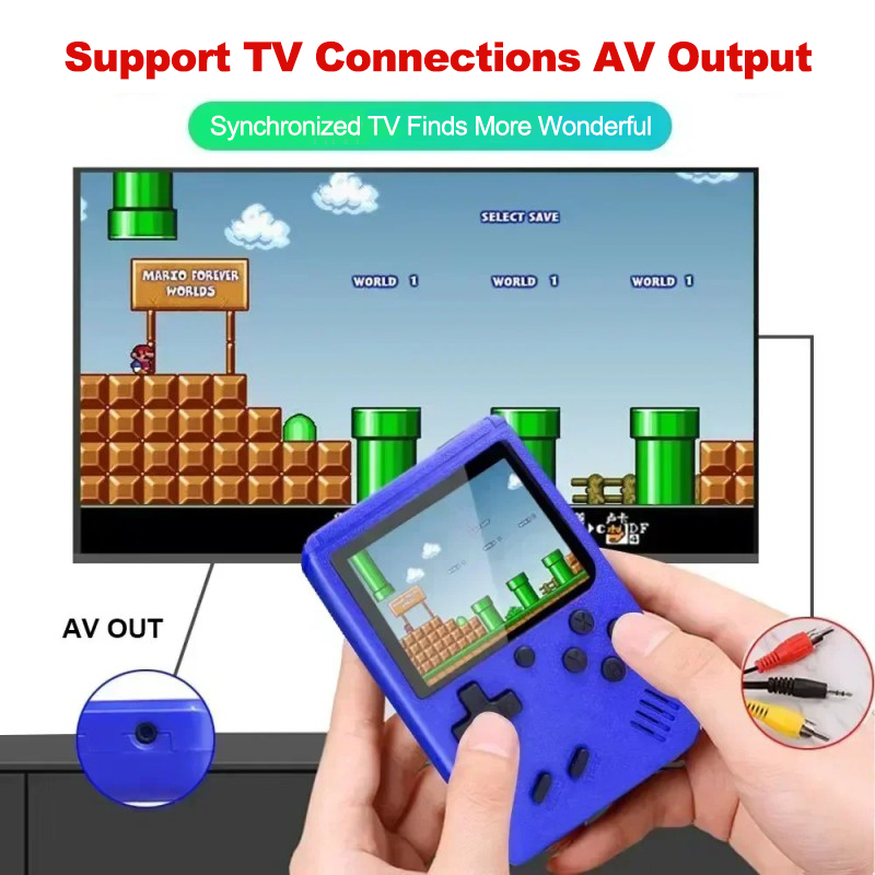 Retro Handheld Console - ポータブルレトロミニビデオゲームコンソール 8 ビットハンドヘルドゲームプレーヤー内蔵 500 ゲーム AV
