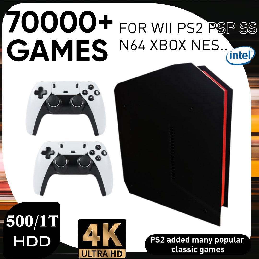 Retro Gaming Kiosk - X4 レトロビデオゲームコンソール、1Tデュアルシステム、I3-3110M CPU搭載、PS2/PSP/WII/N64/DC/SS対応、子供向けゲームギフト、男性向けギフト