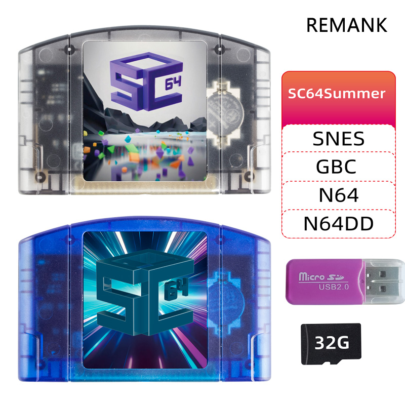 Retro Gaming Machine - REMANK 5000-in1 SC64Summer SC64 ゲームカード N64