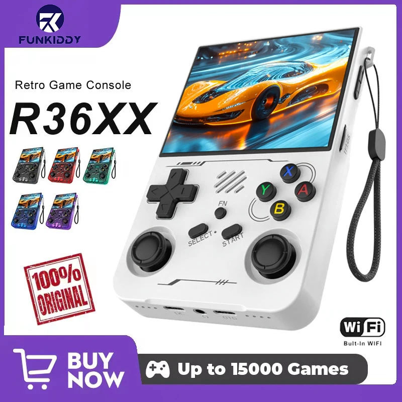 Retro Gaming Kiosk - FUNKIDDY R36XX ゲームコンソール ARKOS 内蔵 WIFI