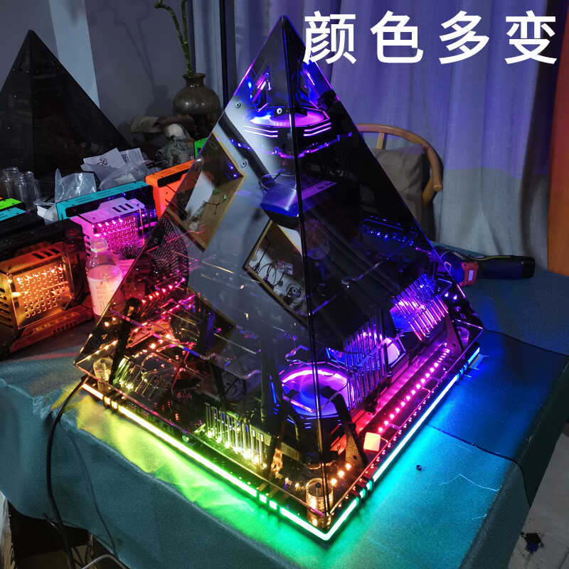 ブラッククリスタルピラミッドシャーシ クラスB アクリルDI - Retro Gaming Pc Case のレビューと価格