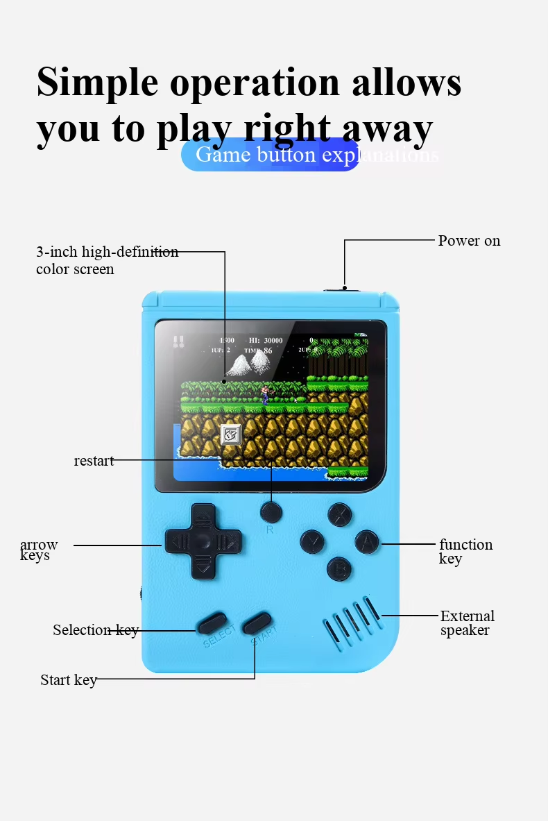 400種類のミニゲーム搭載、携帯型レトロゲーム機、8ビット、 - Retro Gaming Kiosk のレビューと価格
