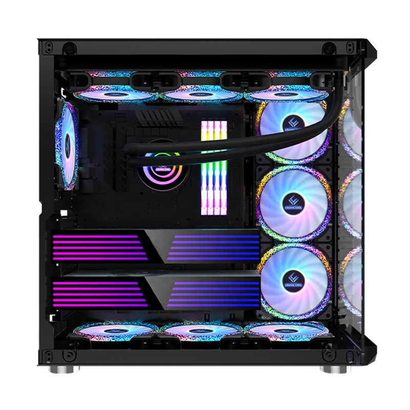 ATX PCゲーミングケース 強化ガラス 10個の120mm - Retro Gaming Pc Case のレビューと価格