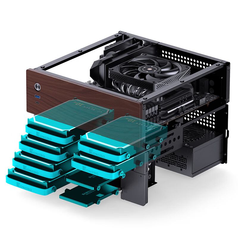 JONSBO-N4ブラックnasシャーシM-ATXマザーボー - Retro Gaming Pc Case のレビューと価格